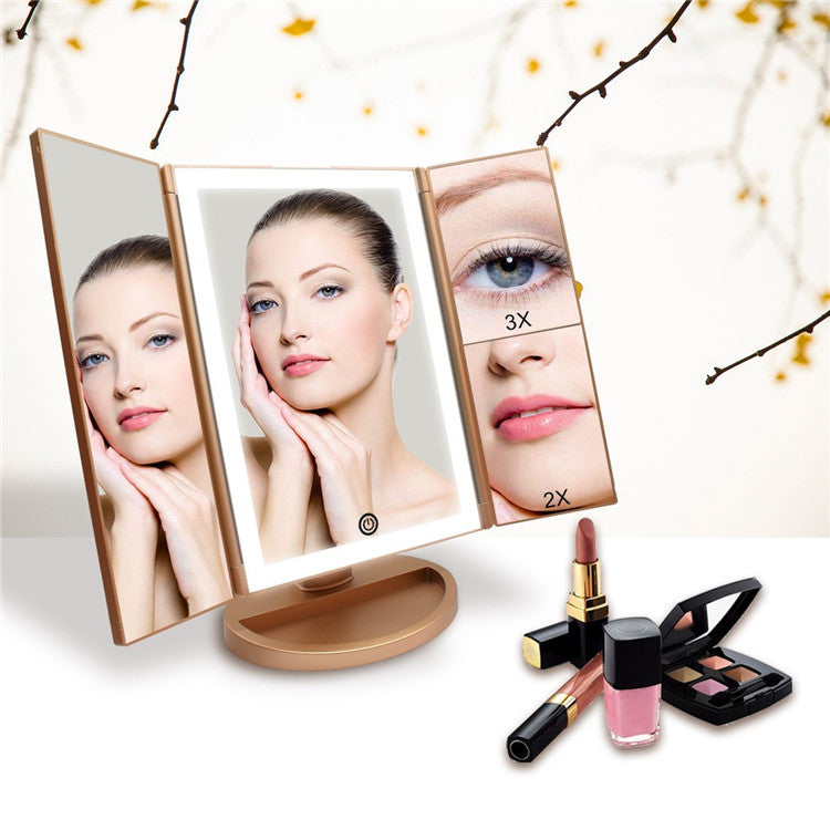 LED Trifold Makeup Mirror