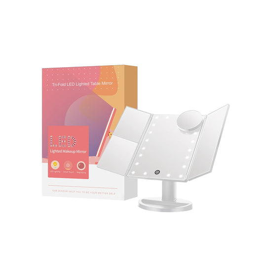 LED Trifold Makeup Mirror