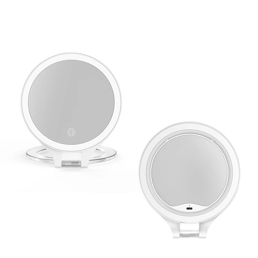 Funtouch RM451 lightweight and foldable makeup mirror, perfect for travel and on-the-go makeup touch-ups.