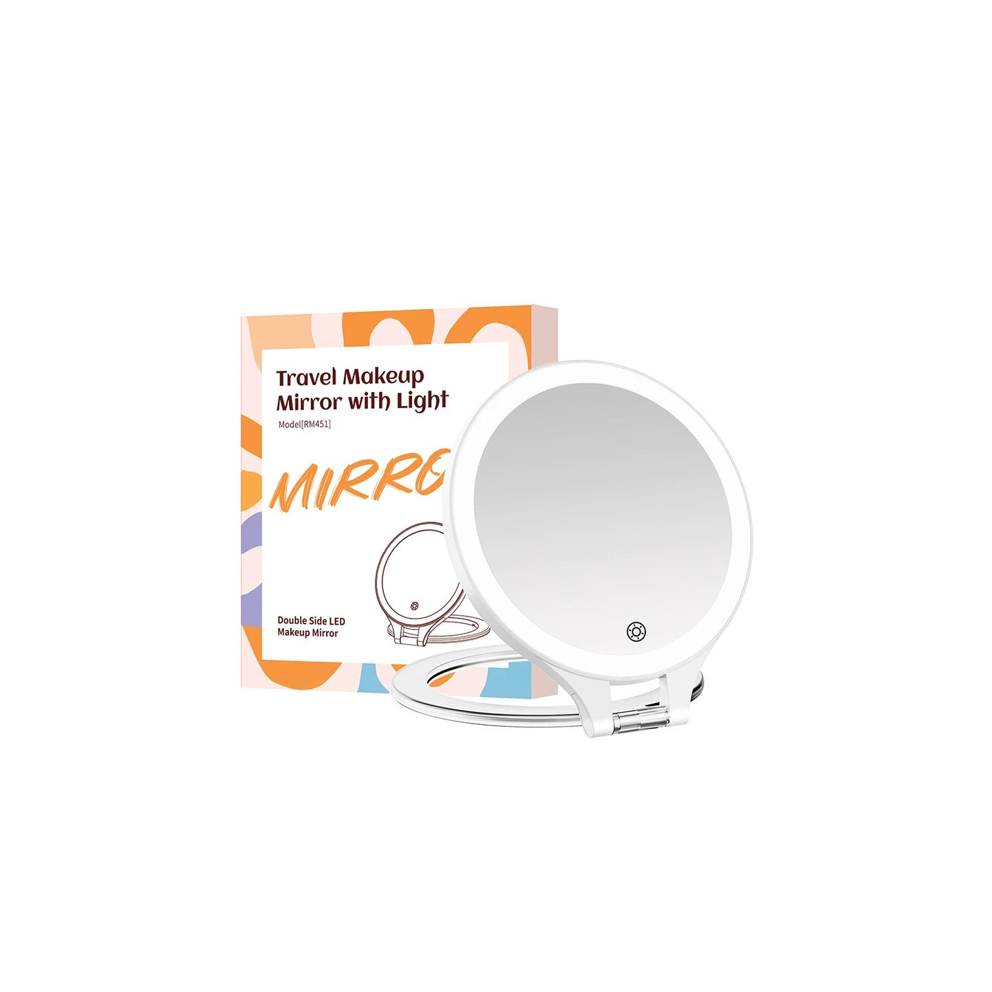 Packaging effect illustration of the small makeup mirror.